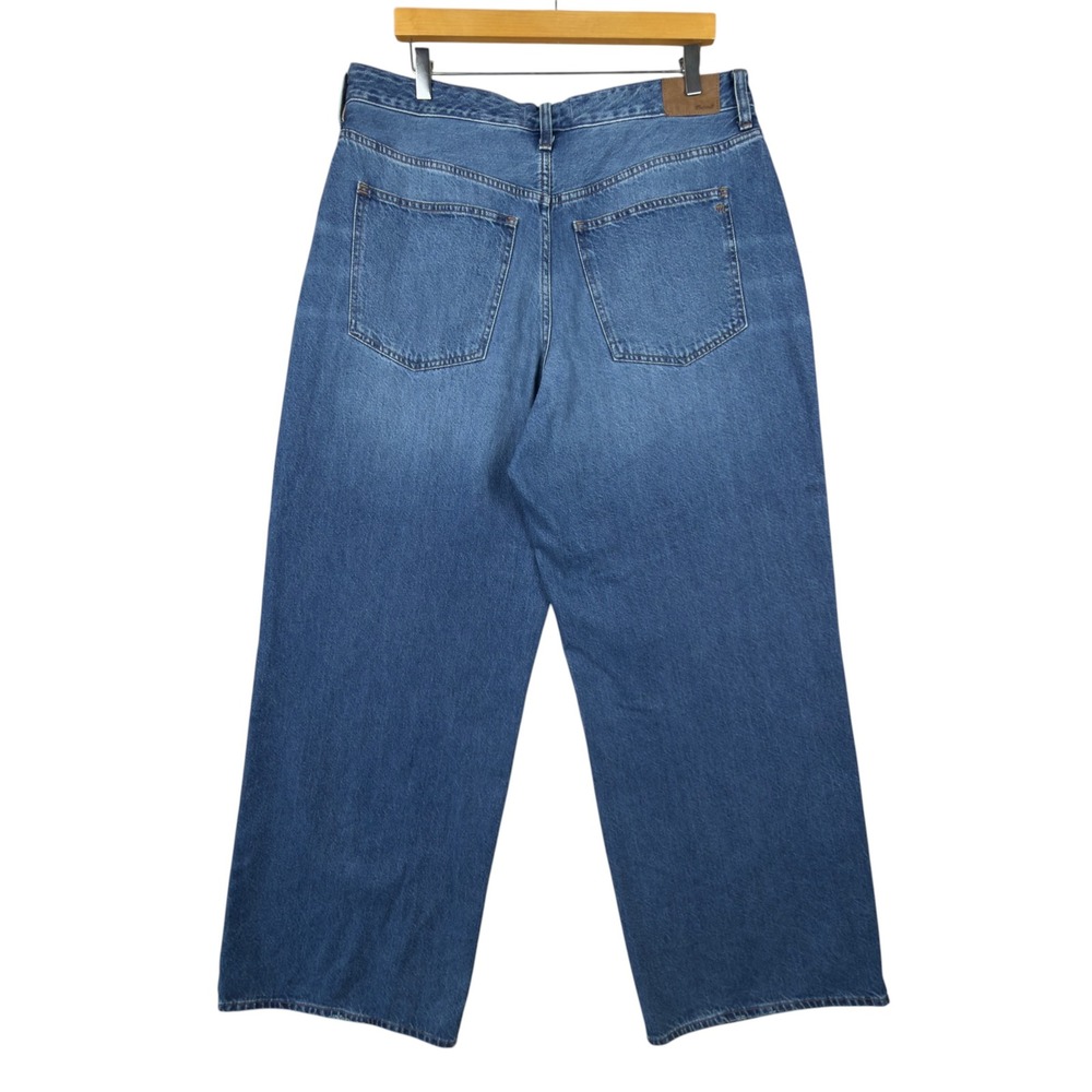 Madewell High-Rise Wide-Leg Jeans Womens Medium Wash Denim Blue Size 32 - Picture 3 of 11